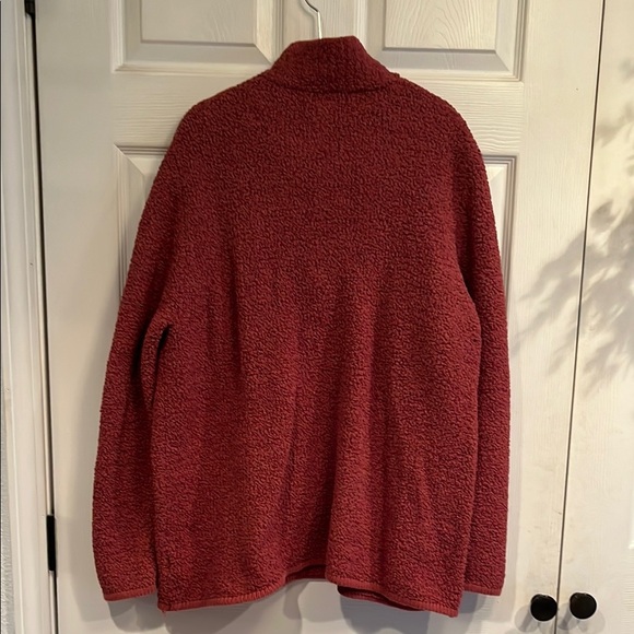 Natural Reflections Burgundy Zip Up Jacket with Stand-Up Collar - Picture 5 of 5